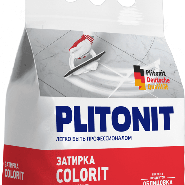 Plitonit Colorit затирка между всеми типами плитки 1,5-6мм Серая 2кг