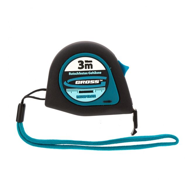 Рулетка Ergonomisch 3м*16мм магнитный обрезиненный зацеп Gross