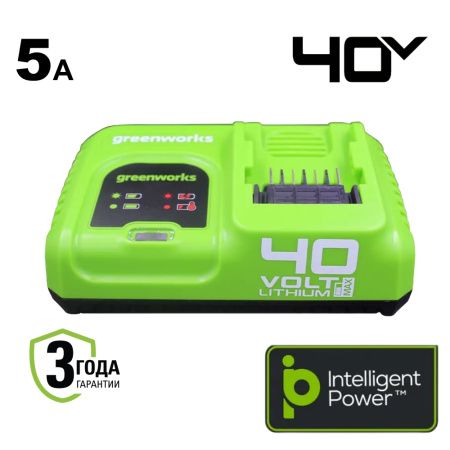 Быстрое зарядное устройство GREENWORKS G40UC6 40В 5А