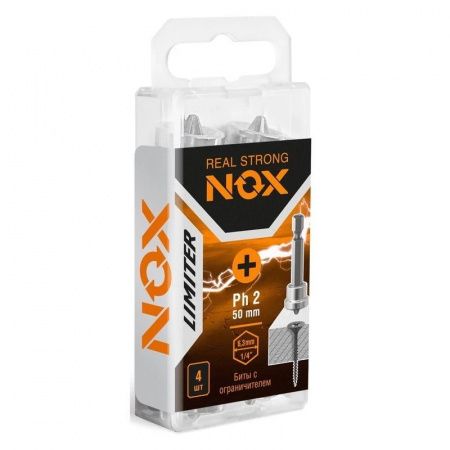 Бита PH2 50мм с ограничителем Nox 340250