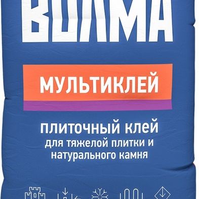 Клей для тяжелой плитки и натурального камня ВОЛМА Мультиклей Т34 25 кг С1Т (56шт/уп.)