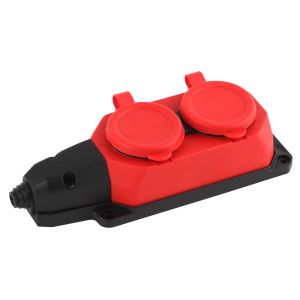 Колодка каучуковая красная Эра K-2e-RED-IP44 2гн