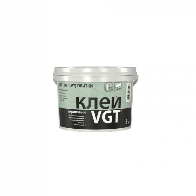 Клей акриловый ВГТ для ПВХ (LVT) плитки 12кг