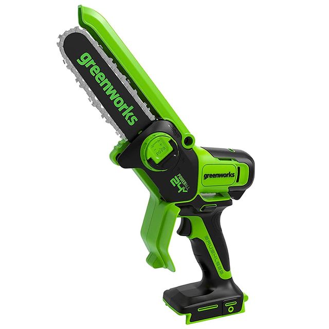 Цепная мини пила аккумуляторная бесщеточная Greenworks GD24CSMNX 24В 15см c 1хАКБ 4Ач и З/У