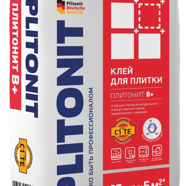 Клей плиточный Плитонит PLITONIT B с армирующими волокнами 25кг(48шт/уп) ПРОСРОЧЕННЫЙ