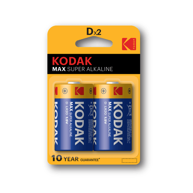 Батарейка Kodak LR20-2BL MAX SUPER Alkaline KD-2 (1шт)