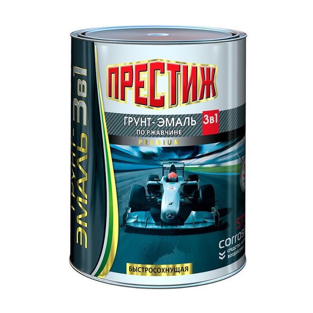 Грунт-эмаль 3в1 Престиж б/с Желтая 8кг