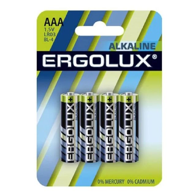 Батарейки Ergolux Alkaline BL4 AAA/LR03 71027