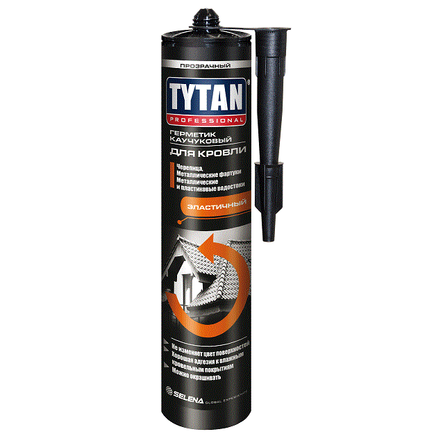 Герметик для кровли каучуковый Tytan Professional 310мл Черный