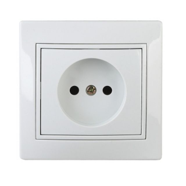 Розетка INTRO 2P 16А-250В IP20 СУ Plano Белый