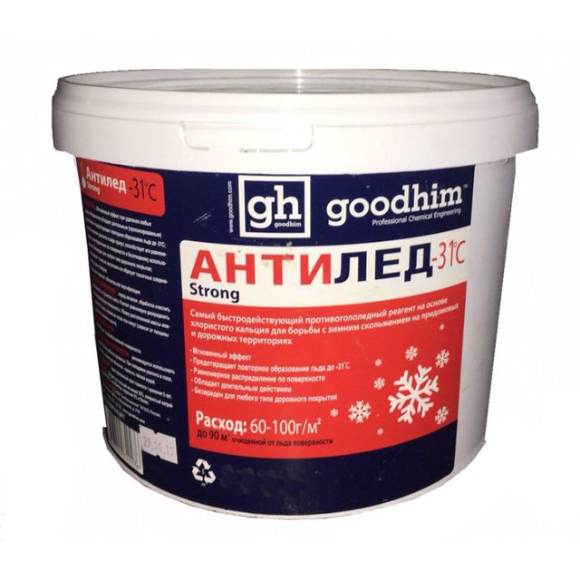 Антигололедный реагент (сухой) GOODHIM 500 №31С (ПЭТ) 5,5кг.