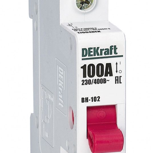 Выключатель-разъединитель 1Р 100А ВН-102 DEKraft