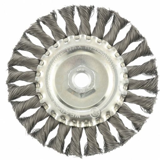 Щетка для УШМ 200мм посадка 22,2мм плоская крученая проволока 0.5 мм Matrix