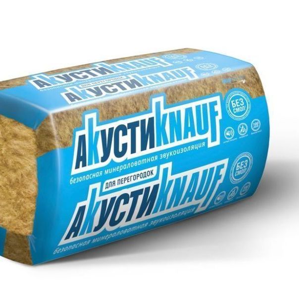 Утеплитель минеральная вата KNAUF АКУСТИК 1230*610*50мм (16шт 12м2)