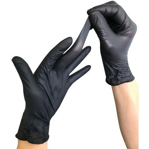 Перчатки нитриловые Черные S/M/L/XL