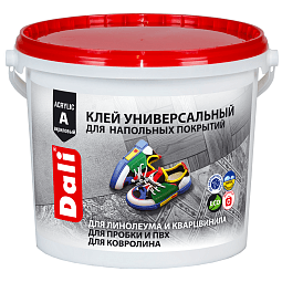 Клей универсальный акриловый для напольных покрытий 7кг Dali