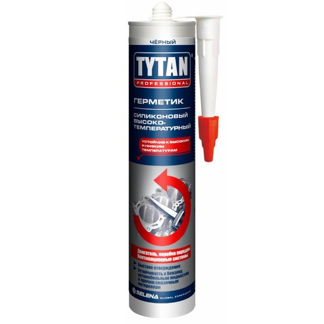 Герметик силиконовый термостойкий Tytan Professional 280мл красный