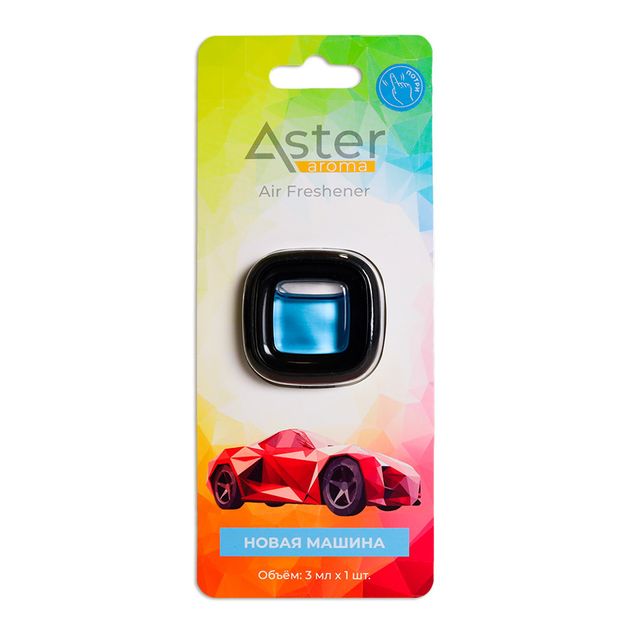 Ароматизатор на дефлектор "Crystal" (Новая машина) 1 шт. ASTER