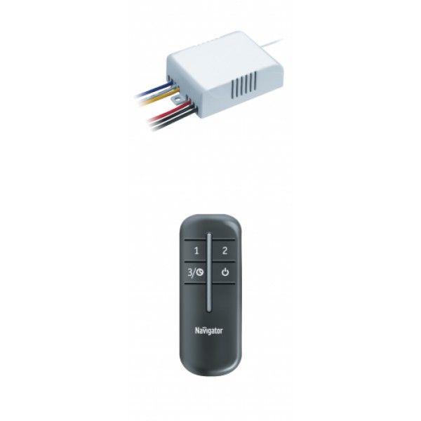 Выключатель Navigator NRC-SW01-1V1-2 с пультом 2 канала 2*1000 Вт