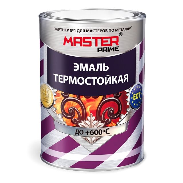 Эмаль термостойкая серебро 0,4кг Master Prime