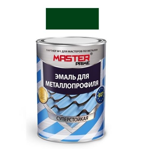 Грунт-эмаль для металлопрофиля MASTER PRIME зеленый мох RAL6005 0,9л
