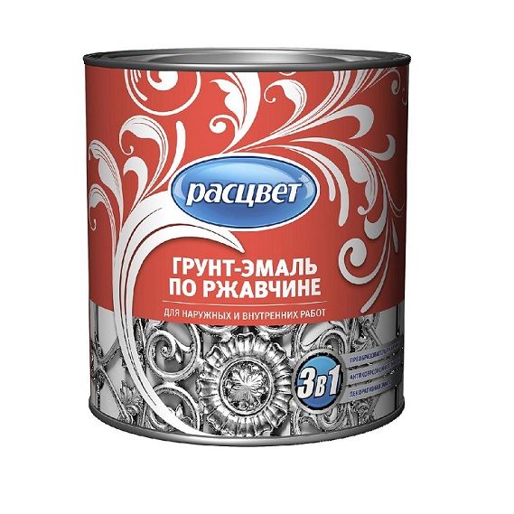 Грунт-эмаль 3в1 Расцвет Черная 17кг