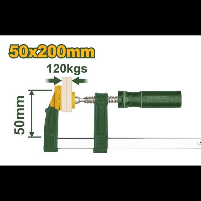 Струбцина тип F 50*200мм макс сжатие120кг JADEVER