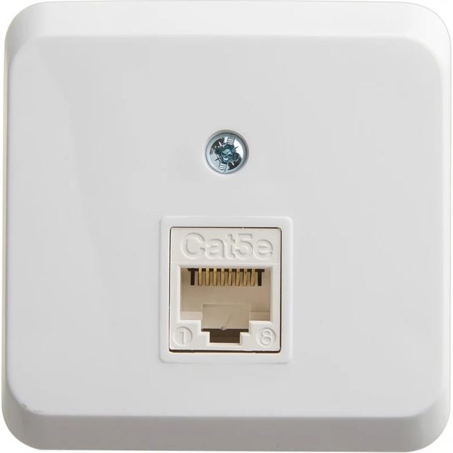 Розетка информационная открытой установки ЭТЮД KOMA-001b RJ-45 кат.5