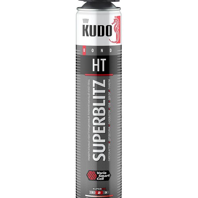 Клей-пена профессиональная всесезонная KUDO SUPERBLITZ HT 1000мл