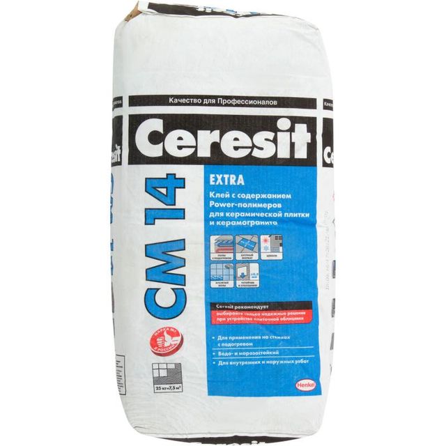 Клей плиточный Церезит ceresit СМ14 Extra 25кг (48/упак.)