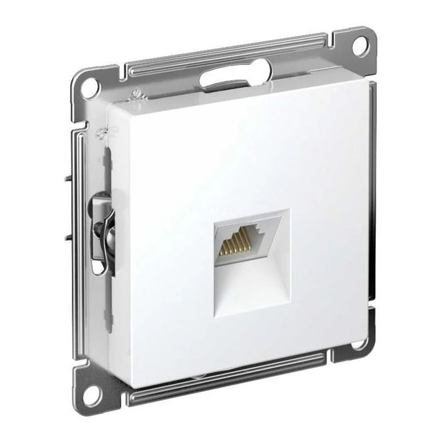 Розетка компьютерная Atlas Design RJ45 механизм Белый