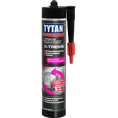 Герметик для кровли каучуковый Tytan Professional X-treme 310мл Прозрачный