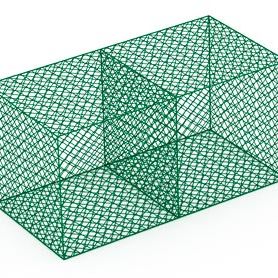 Габионная коробка 1*1*1 С80, проволока 2. 7 мм