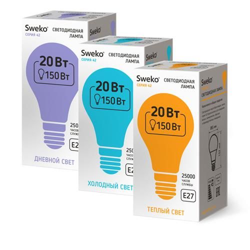 Лампа 42 серия светодиодная 42LED-A80-30W-230-4000K-E27 165-265В
