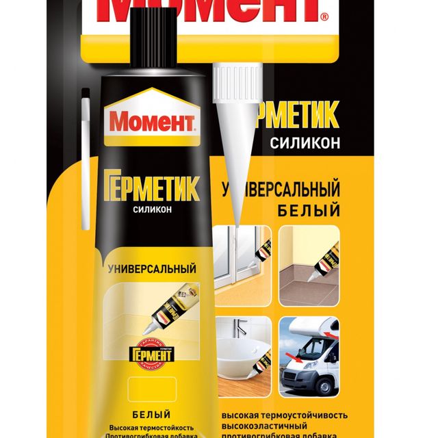Герметик силиконовый санитарный МОМЕНТ 280мл Прозрачный