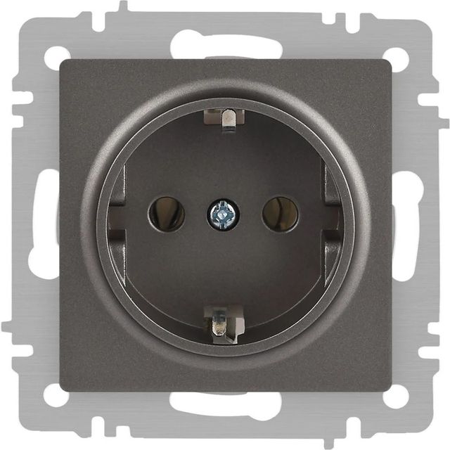 Розетка INTRO Accent 2P+E Schuko 16А-250В СУ IP20 титан