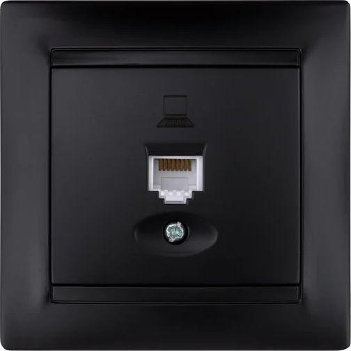 Компьютерная розетка RJ45 графит Лама TDM