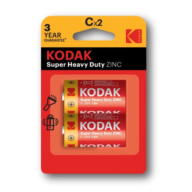 Батарейки Kodak R14-2BL SUPER HEAVY DUTY Zinc