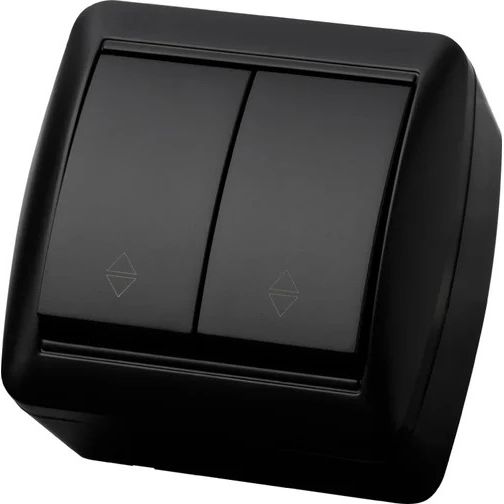 Выключатель на 2 направления 2кл открытой установки IP44 10А графит Селигер TDM