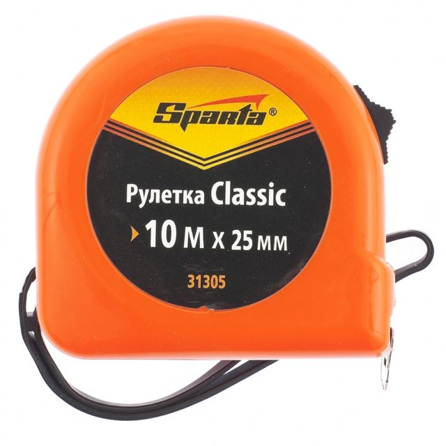 Рулетка Classic 10м*25мм пластиковый корпус Spatra