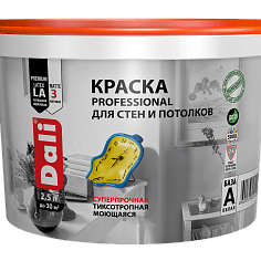 Краска ВД для стен и потолков 0,9л База А Dali