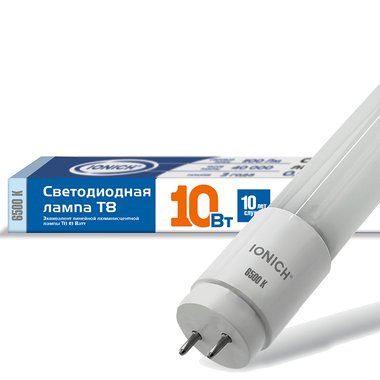 Лампа светодиодная IONICH трубчатая ILED-SMD2835-T8600-10Вт-1100Лм-230В-4000К-G13