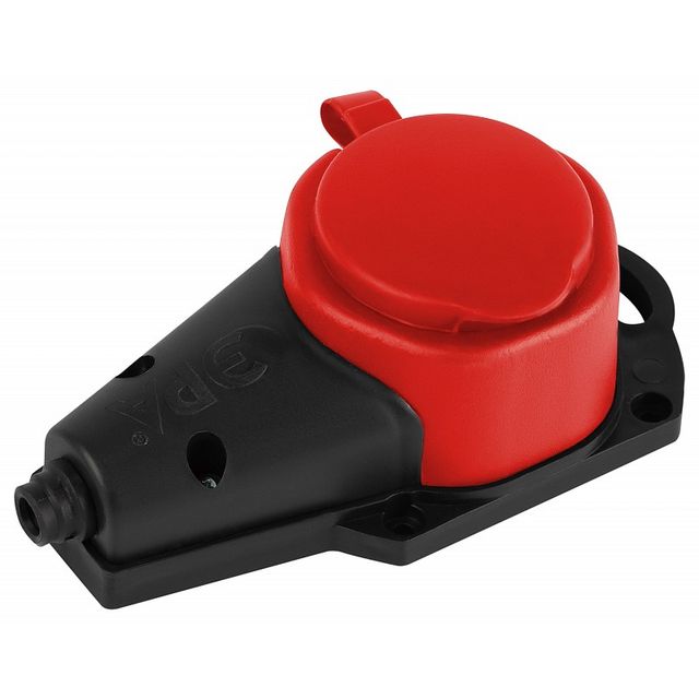 Колодка ЭРА каучуковая с заземлением 1 розетка 16A IP44 KX-1e-RED-IP44 красная