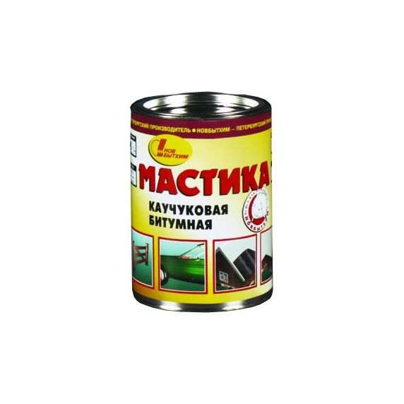 Мастика каучуко-битумная Новбытхим 1л (12шт/уп)