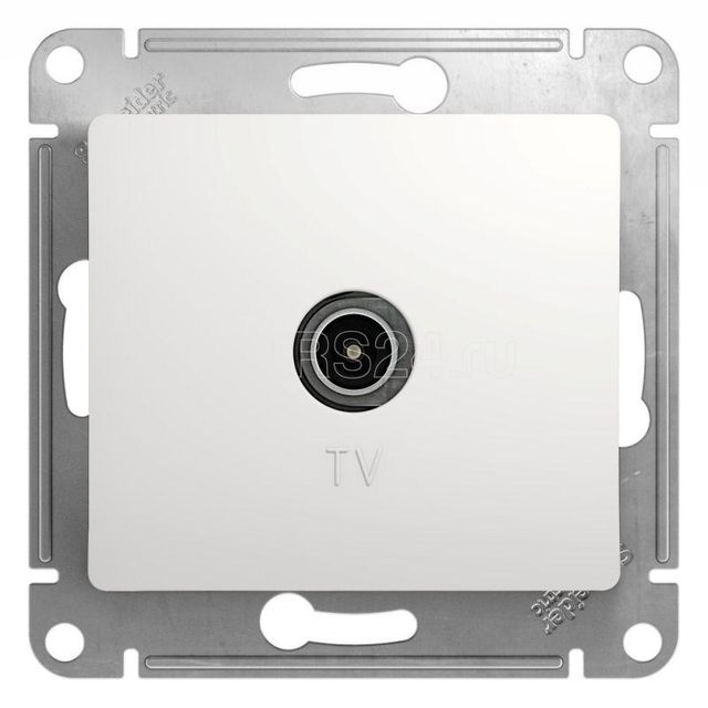 Розетка TV Glossa коннектор механизм белый Systeme Electric