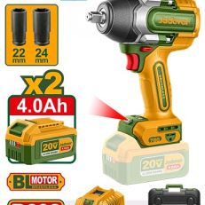 Гайковерт аккум б/щ 20В 2х4.0Ач 780Нм 0-1600/0-2100/0-2400об/мин+з/у+Кейс JADEVER