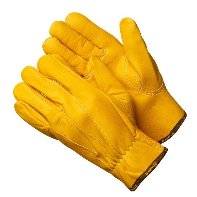 Перчатки желтые из кожи EW D102