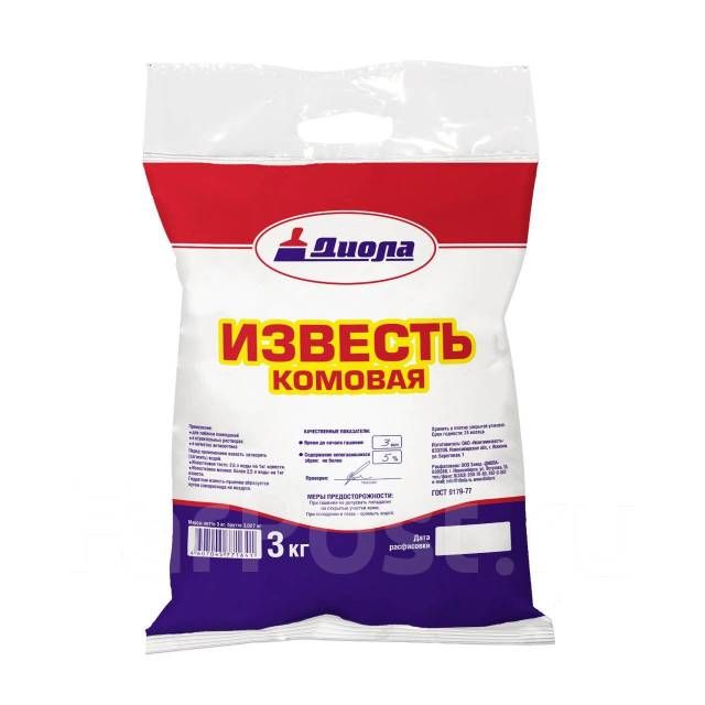 Известь комовая Диола 3кг (6шт/уп)