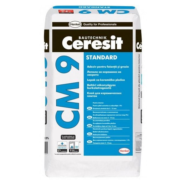 Клей плиточный Церезит ceresit СМ9 25кг (48/упак.)