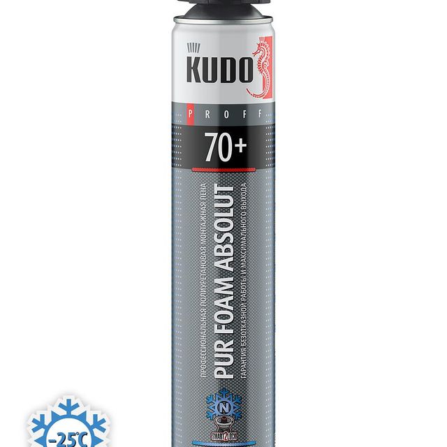 Пена монтажная профессиональная зимняя KUDO Arktika Nord Proff 70л 1000мл (-25С)